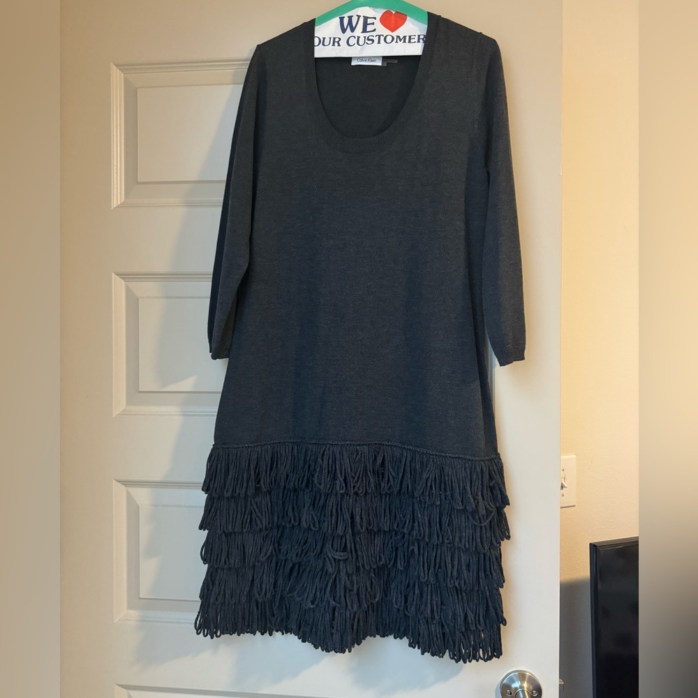 Calvin Klein ruffled bottom dress